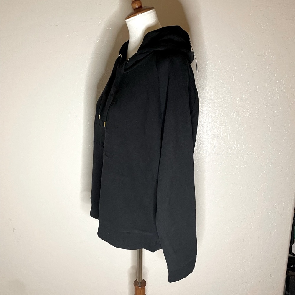 New! Lauren Ralph Lauren Embossed Logo Hooded Sweatshirt Black Sizes L & XL🖤 - Picture 14 of 16